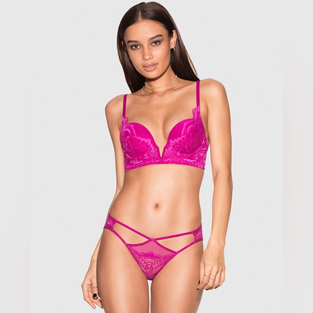 La SENZA Vibrant Pink Lace Bra Set